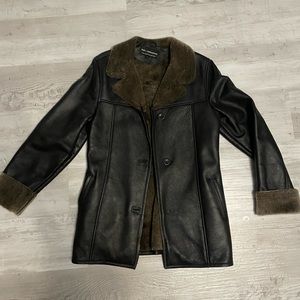 Vintage shearling leather jacket